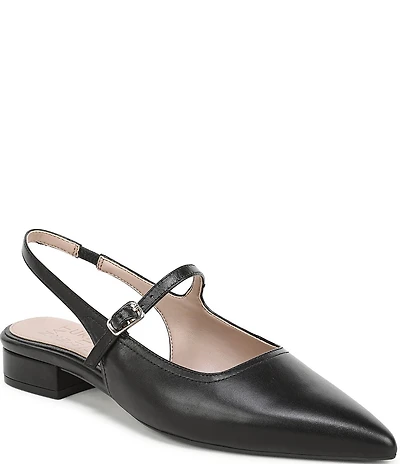 Naturalizer Sadie Leather Slingback Mary Jane Pointed Toe Flat Mules