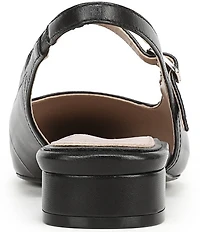 Naturalizer Sadie Leather Slingback Mary Jane Pointed Toe Flat Mules