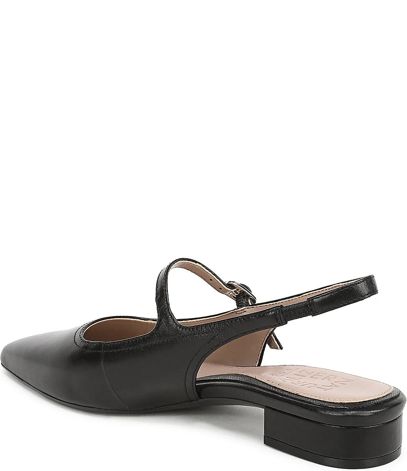 Naturalizer Sadie Leather Slingback Mary Jane Pointed Toe Flat Mules
