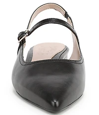 Naturalizer Sadie Leather Slingback Mary Jane Pointed Toe Flat Mules