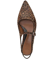 Naturalizer Sadie Leopard Print Calf Hair Slingback Mary Jane Point Toe Flats