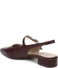 Naturalizer Sadie Snake Embossed Leather Slingback Mary Jane Pointed Flats