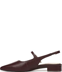 Naturalizer Sadie Snake Embossed Leather Slingback Mary Jane Pointed Flats