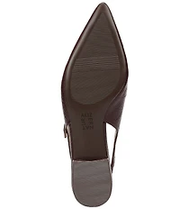 Naturalizer Sadie Snake Embossed Leather Slingback Mary Jane Pointed Flats