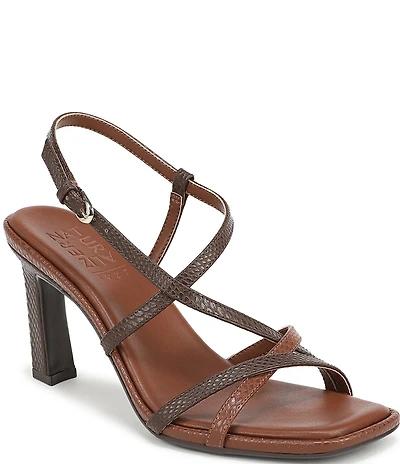 Naturalizer Sanza Embossed Snake Strappy Dress Sandals