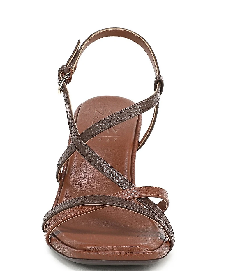 Naturalizer Sanza Embossed Snake Strappy Dress Sandals