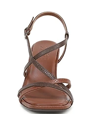 Naturalizer Sanza Embossed Snake Strappy Dress Sandals