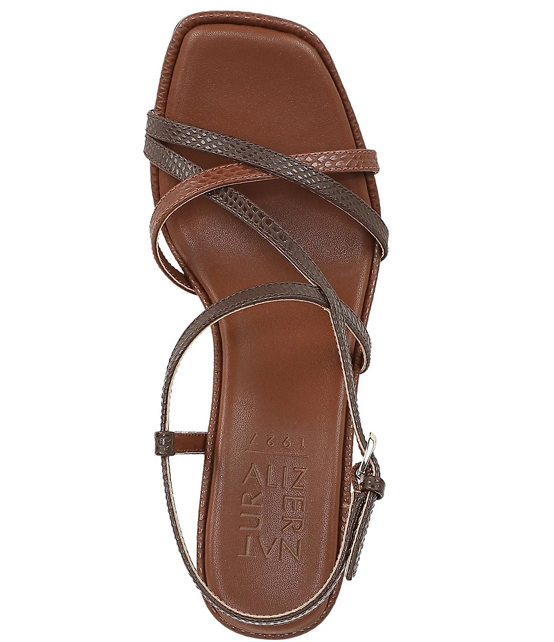 Naturalizer Sanza Embossed Snake Strappy Dress Sandals