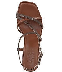 Naturalizer Sanza Embossed Snake Strappy Dress Sandals