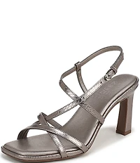 Naturalizer Sanza Metallic Snake Embossed Strappy Dress Sandals