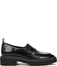 Naturalizer Shawna Crinkle Shiny Leather Penny Loafers