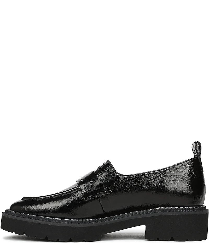 Naturalizer Shawna Crinkle Shiny Leather Penny Loafers