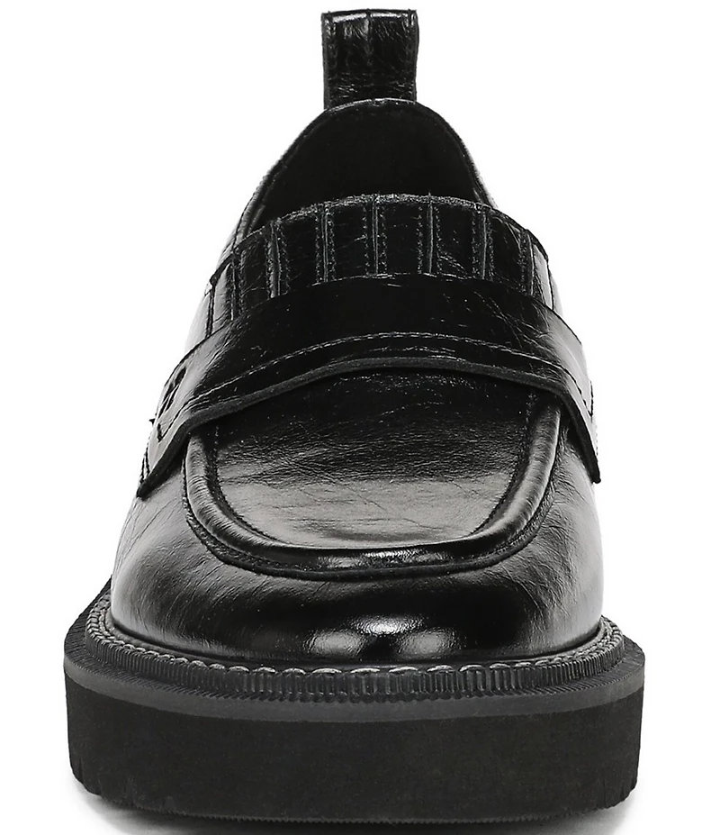 Naturalizer Shawna Crinkle Shiny Leather Penny Loafers