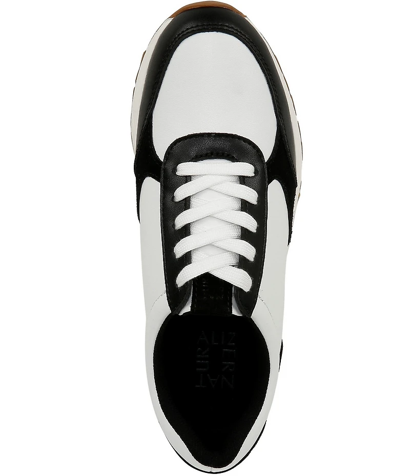 Naturalizer Shay Leather and Suede Lace Up Sneakers