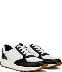 Naturalizer Shay Leather and Suede Lace Up Sneakers