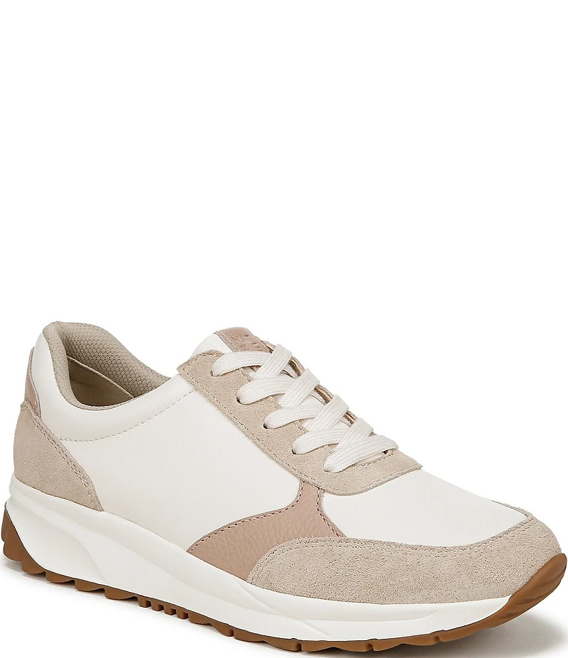 Naturalizer Shay Leather and Suede Lace Up Sneakers