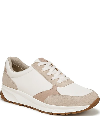 Naturalizer Shay Leather and Suede Lace Up Sneakers