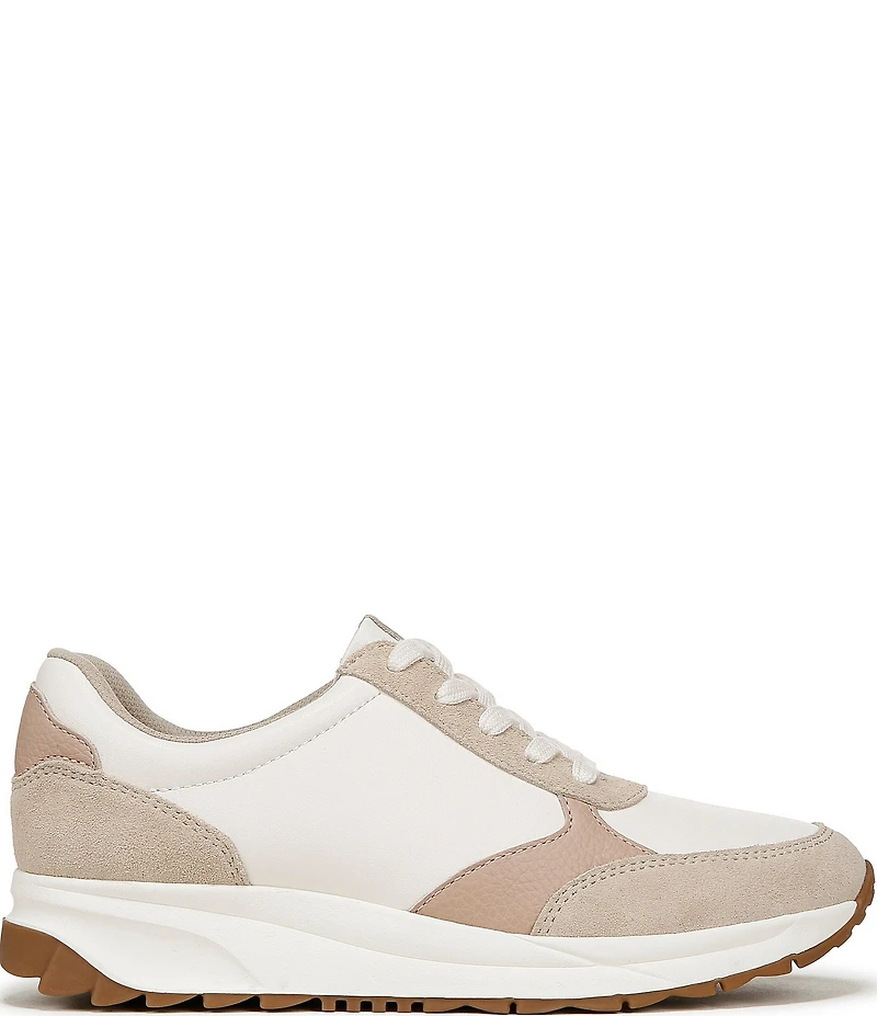 Naturalizer Shay Leather and Suede Lace Up Sneakers