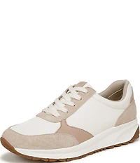 Naturalizer Shay Leather and Suede Lace Up Sneakers