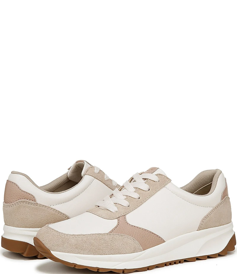 Naturalizer Shay Leather and Suede Lace Up Sneakers