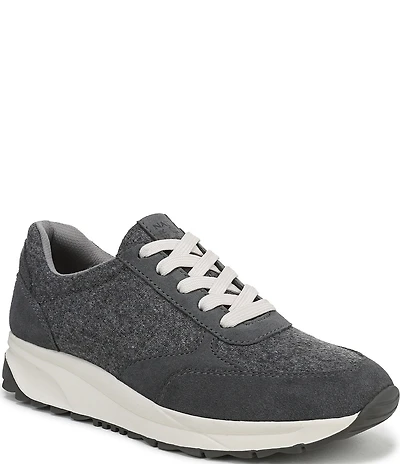 Naturalizer Shay Wool and Suede Lace Up Sneakers