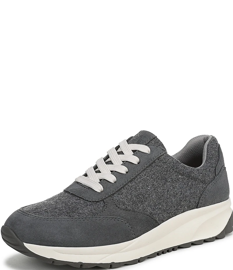 Naturalizer Shay Wool and Suede Lace Up Sneakers