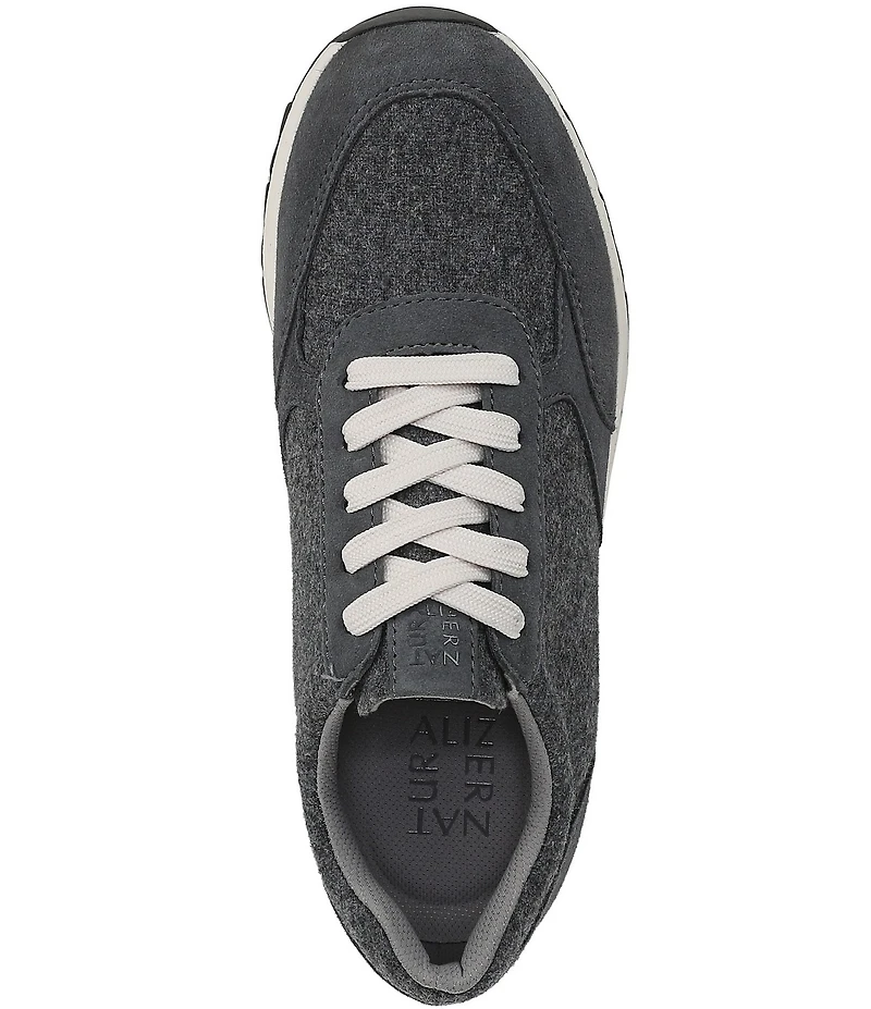 Naturalizer Shay Wool and Suede Lace Up Sneakers