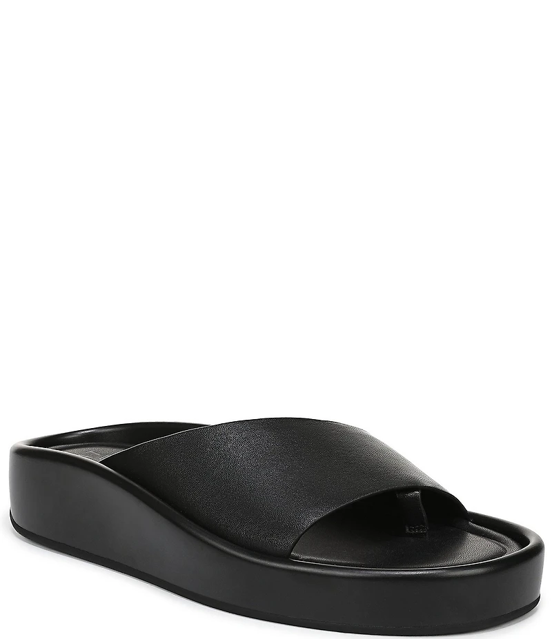 Naturalizer So-Fly Leather Banded Platform Slide Sandals