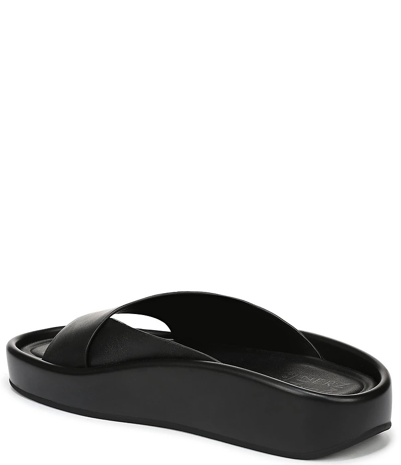 Naturalizer So-Fly Leather Banded Platform Slide Sandals