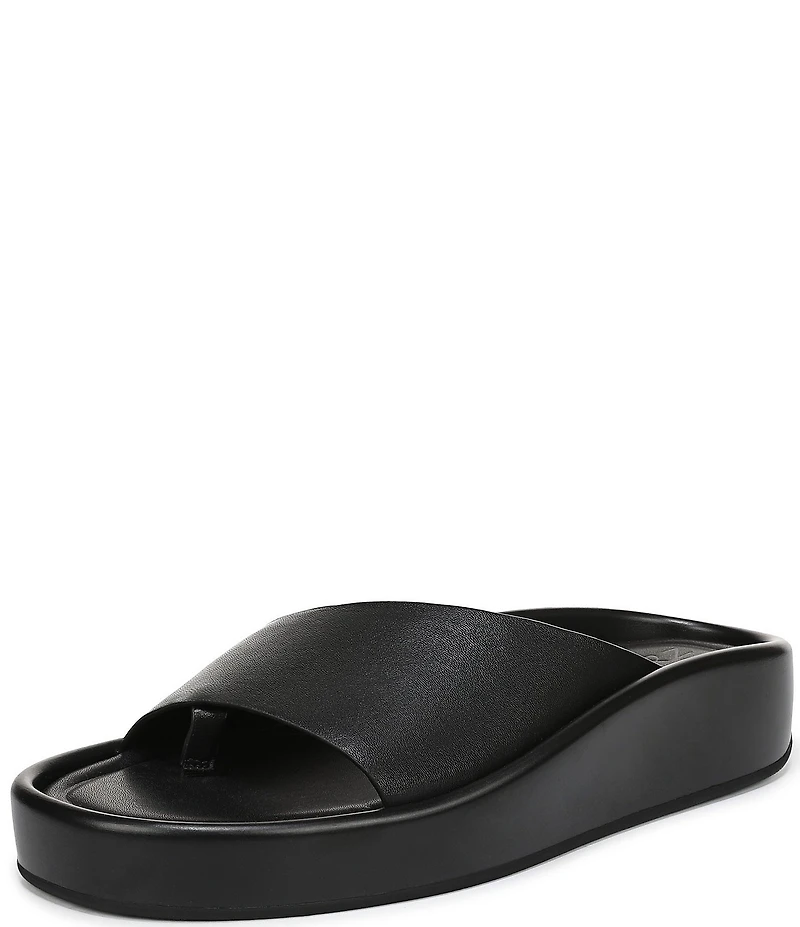 Naturalizer So-Fly Leather Banded Platform Slide Sandals