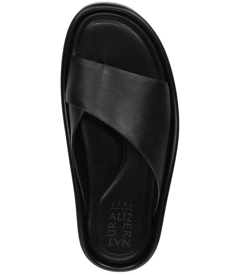 Naturalizer So-Fly Leather Banded Platform Slide Sandals
