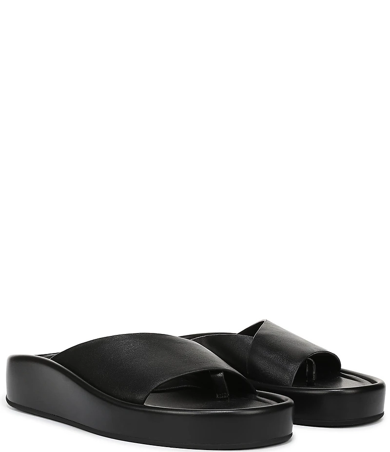 Naturalizer So-Fly Leather Banded Platform Slide Sandals