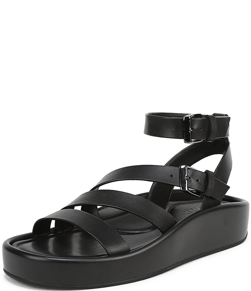 Naturalizer So-Sweet Leather Strappy Platform Sandals