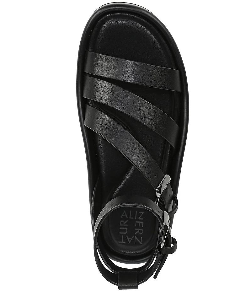 Naturalizer So-Sweet Leather Strappy Platform Sandals
