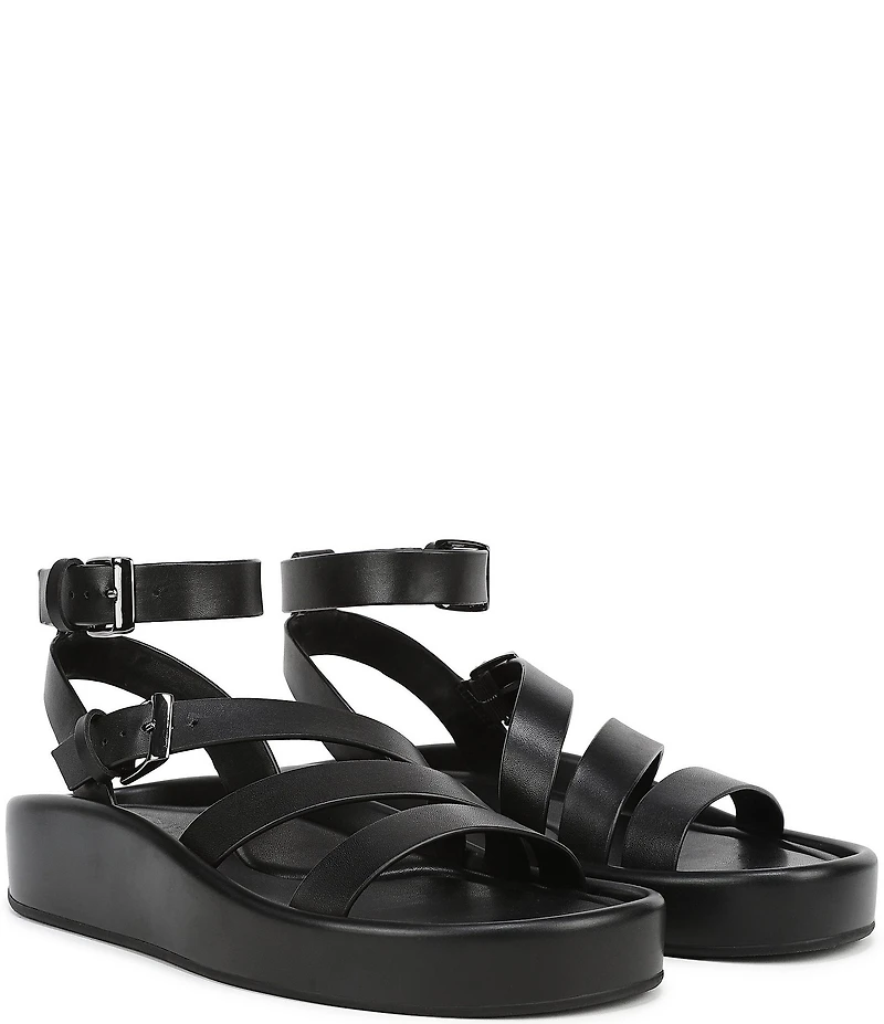 Naturalizer So-Sweet Leather Strappy Platform Sandals