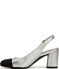 Naturalizer Sophie Leather Slingback Cap Toe Pumps