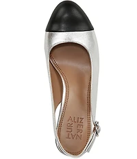 Naturalizer Sophie Leather Slingback Cap Toe Pumps