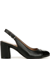 Naturalizer Sophie Leather Slingback Cap Toe Pumps
