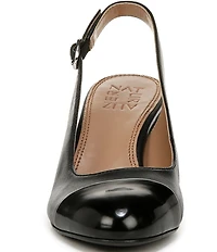 Naturalizer Sophie Leather Slingback Cap Toe Pumps