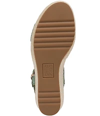 Naturalizer Stella 4 Raffia Ankle Wrap Platform Espadrille Wedge Sandals