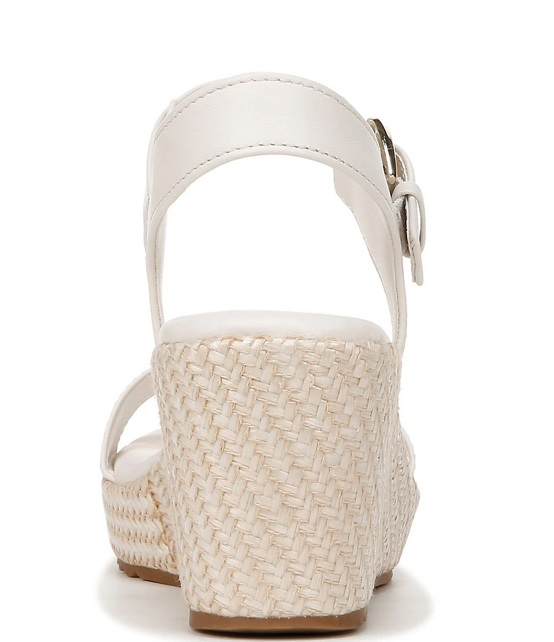 Naturalizer Stella Leather Anke Wrap Sandal Platform Espadrille Wedges