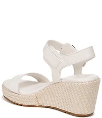 Naturalizer Stella Leather Anke Wrap Sandal Platform Espadrille Wedges