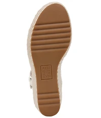 Naturalizer Stella Leather Anke Wrap Sandal Platform Espadrille Wedges