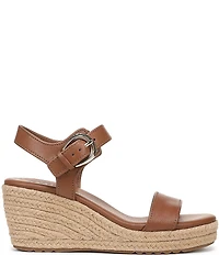Naturalizer Stella Leather Platform Wedge Espadrille Sandals