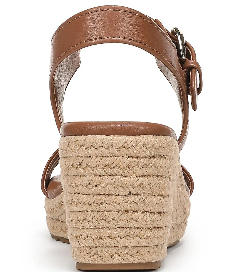 Naturalizer Stella Leather Platform Wedge Espadrille Sandals