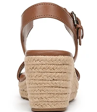Naturalizer Stella Leather Platform Wedge Espadrille Sandals