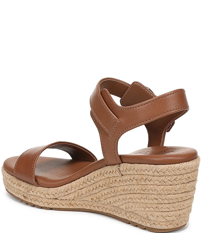 Naturalizer Stella Leather Platform Wedge Espadrille Sandals
