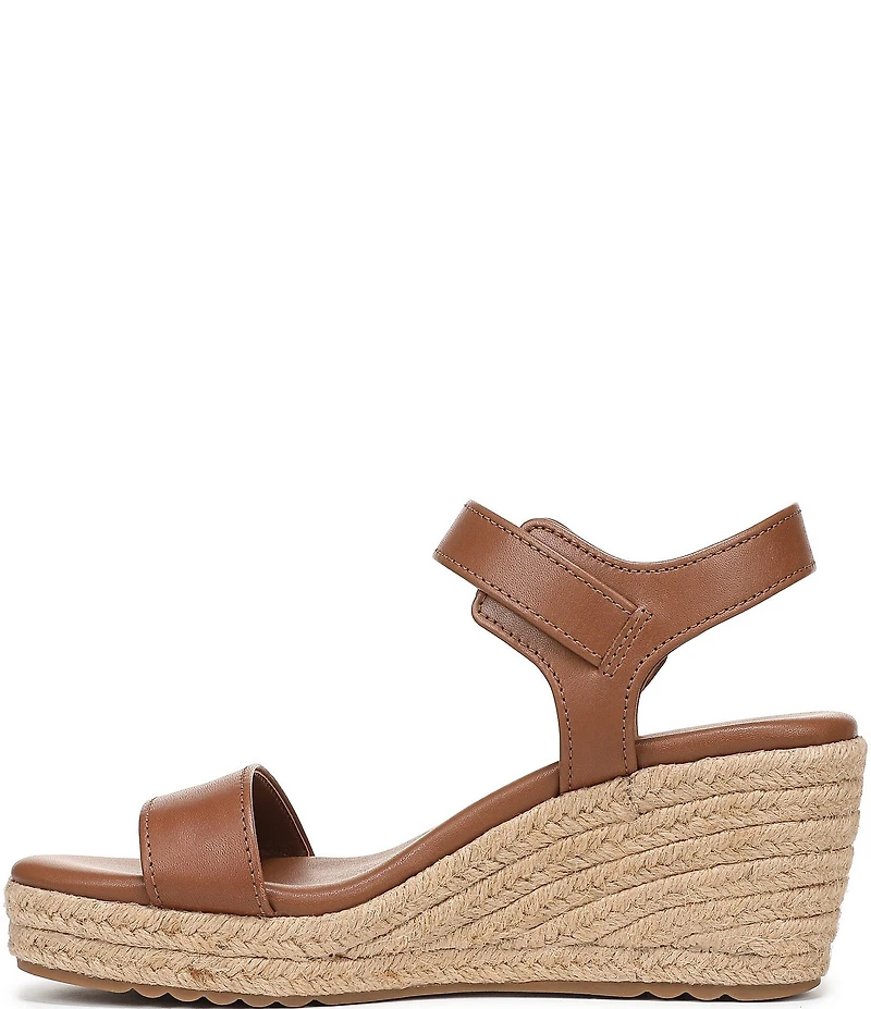 Naturalizer Stella Leather Platform Wedge Espadrille Sandals