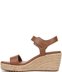 Naturalizer Stella Leather Platform Wedge Espadrille Sandals