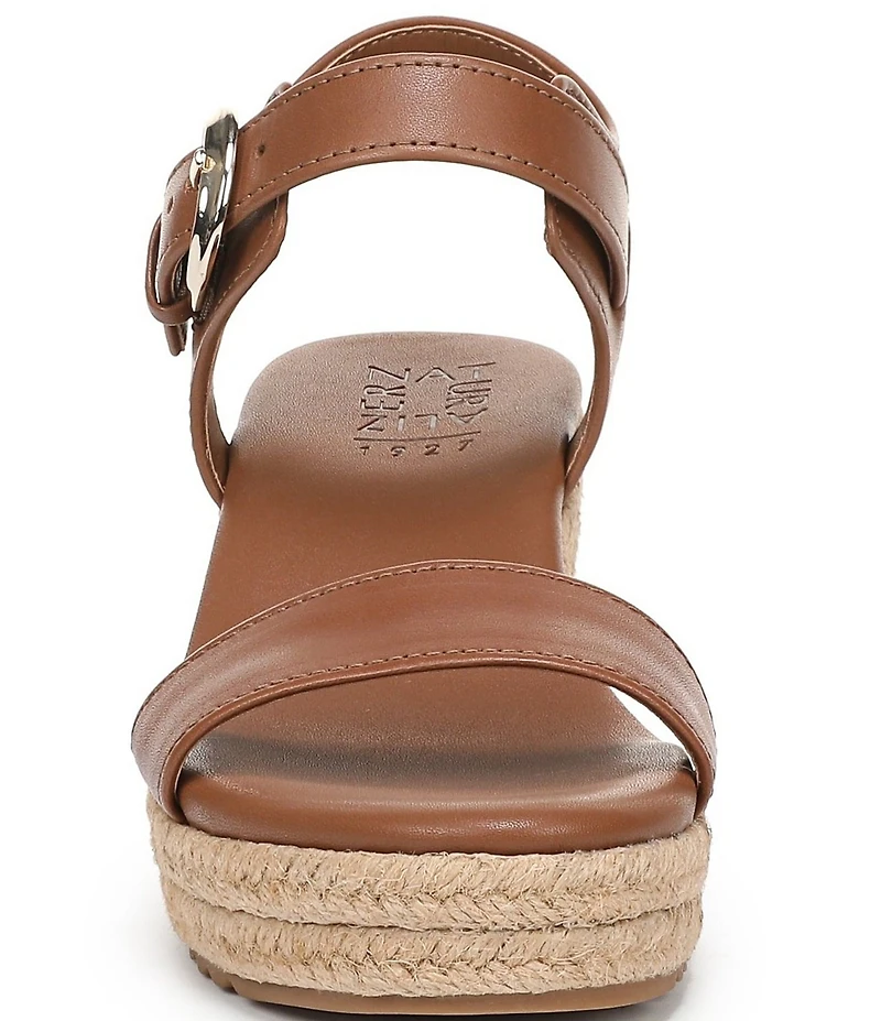 Naturalizer Stella Leather Platform Wedge Espadrille Sandals